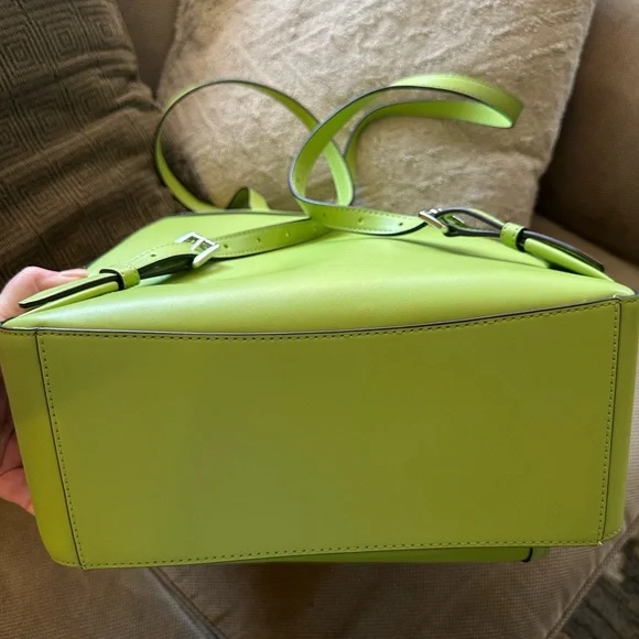 Lime—Michael Kors Jaycee Large Pebbled Leather Backpack - Picture 8 of 8